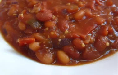 Classic homemade baked beans cooked to perfection in a slow cooker
