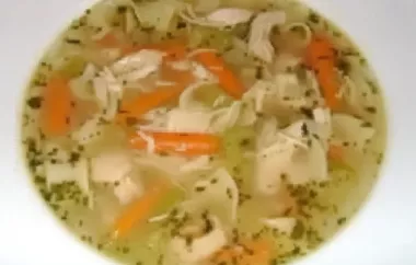 Classic Homemade Chicken Soup with Delicious Drop-in Noodles