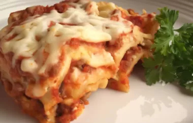 Classic Lasagna Recipe: Layers of Meat, Cheese, and Pasta