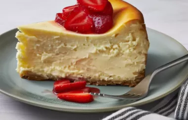 Classic New York-style cheesecake with a rich creamy texture and buttery graham cracker crust