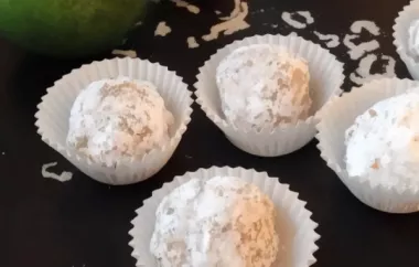 Coconut Lime Rum Balls - A Tropical Delight
