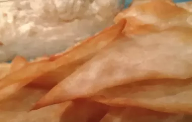 Cold Beer Cheese Dip with Wonton Chips - A Delicious Blend of Cheesy Goodness