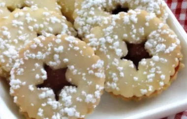 Cranberry Cornmeal Linzer Cookies