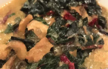 Creamed Kale with Mushrooms Recipe