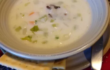 Creamy and comforting Wild Rice Soup to warm you up on a cold day