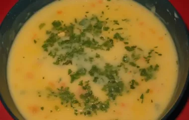 Creamy and delicious cheese soup recipe