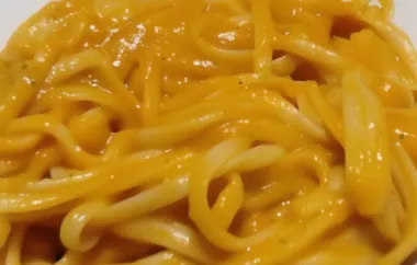Creamy and Delicious Pasta with Homemade Pumpkin Sauce