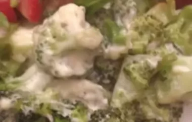 Creamy and flavorful broccoli gratin topped with herbed cream cheese