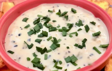 Creamy and flavorful dip perfect for snacking or parties