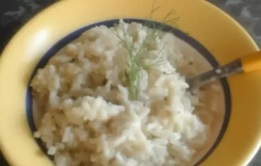 Creamy and flavorful fennel risotto