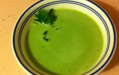 Creamy and flavorful green velvet soup