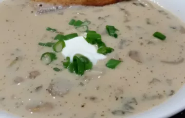 Creamy and flavorful Mushroom and Chicken with Sour Cream Soup