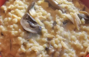 Creamy and flavorful Mushroom Chicken Barley Risotto
