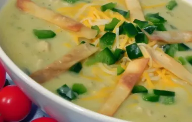 Creamy and flavorful, this restaurant-style cheesy poblano pepper soup is a must-try dish.