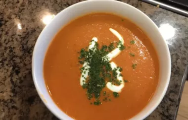 Creamy and flavorful tomato bisque with a hint of smoky gouda cheese.