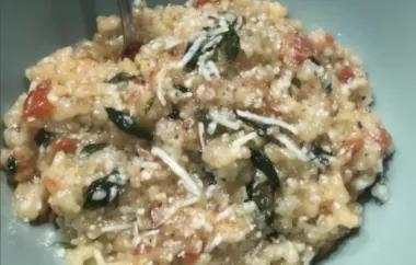 Creamy and flavorful tomato spinach risotto cooked in an Instant Pot