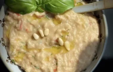 Creamy and Flavorful White Bean Dip with Toasted Pine Nuts