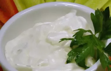 Creamy and refreshing Dill Veggie Dip