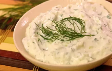 Creamy and refreshing tzatziki sauce with a hint of dill