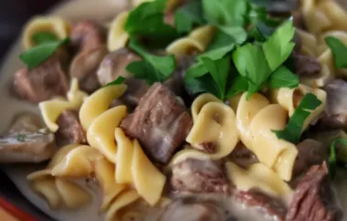 Creamy and savory beef stroganoff made right in your Instant Pot