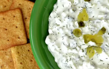 Creamy and tangy dill pickle dip recipe