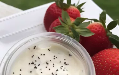 Creamy and tangy fruit dip with a poppy seed twist