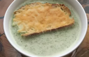 Creamy Broccoli Soup with a Hint of Garlic and Cheese