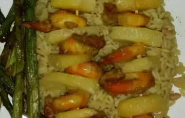 Creamy Curried Shrimp with Grilled Pineapple