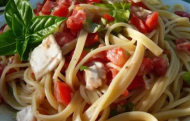 Creamy Fettuccini Pasta with Fresh Basil and Melty Brie Cheese