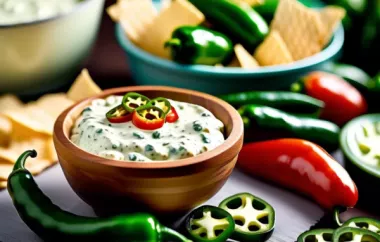 Creamy Jalapeno Ranch Dip - Spicy and Tangy Appetizer