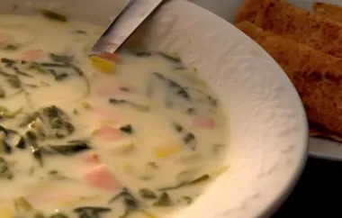 Creamy Leek and Spinach Soup Recipe