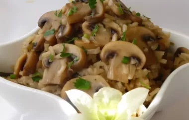 Creamy Mushroom Rice with a Hint of Garlic