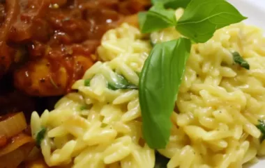 Creamy Orzo Pasta with Parmesan and Fresh Basil