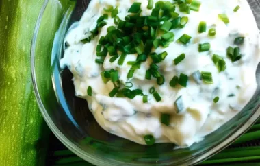 Creamy Zucchini Chive Dip for a Refreshing Snack