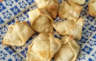 Crispy and Cheese-Filled Wontons Cooked in the Air Fryer