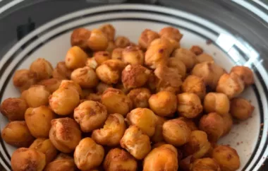 Crispy and flavorful spiced chickpeas made in an air fryer