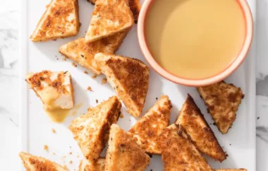 Crispy and flavorful tofu nuggets with a sweet and tangy maple mustard dipping sauce
