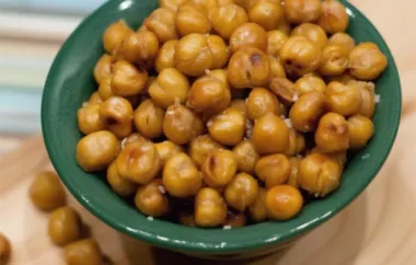 Crispy and tangy salt and vinegar roasted chickpeas recipe