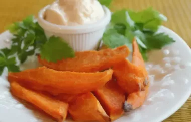 Crispy Baked Yam Fries with Creamy Dip
