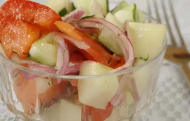 Crispy Cucumbers and Tomatoes in Dill Dressing