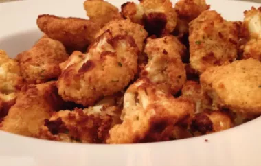 Crispy Oven-Fried Cauliflower with Tangy Horseradish Dip