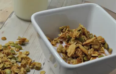 Crunchy and flavorful honey almond seeded granola recipe