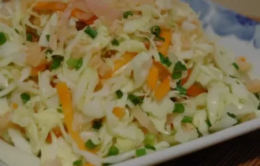 Crunchy and refreshing ginger cabbage salad recipe