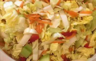 Crunchy and refreshing Napa cabbage salad