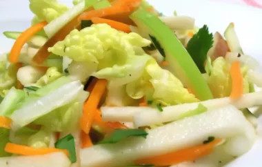 Crunchy and refreshing slaw made with jicama, carrot, and green apple