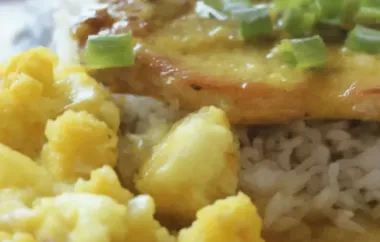 Curried Pork Chops and Cauliflower with Basmati Rice