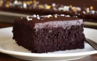 Dark Chocolate Sheet Cake with Dark Chocolate Frosting