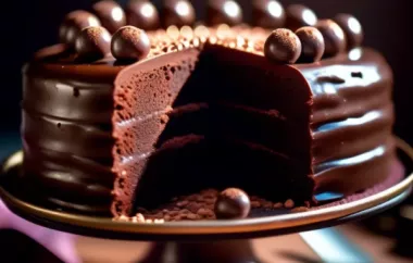 Decadent and Rich Chocolate Rapture Cake Recipe