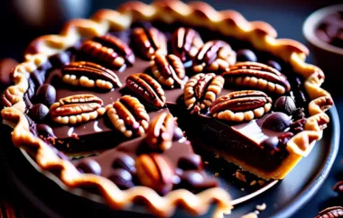 Decadent and rich, this Dark Chocolate Buttermilk Pecan Pie is a perfect combination of sweet and nutty flavors.