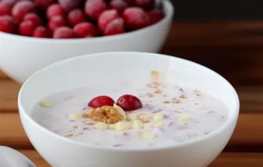 Decadent Chocolate Cranberry Nut Yogurt Dip